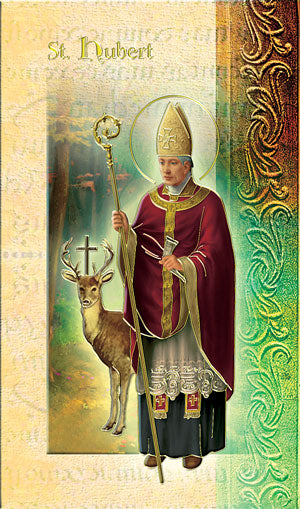 St. Hubert Folding Prayer Card, # 59175