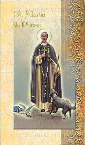 St. Martin de Porres Folding Prayer Card, 10-Pack, # 59191