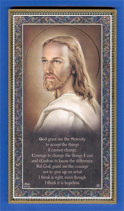 Gold Foil Stamped Italian Image, 5" x 9" Plaque, Serenity Prayer, # 59602
