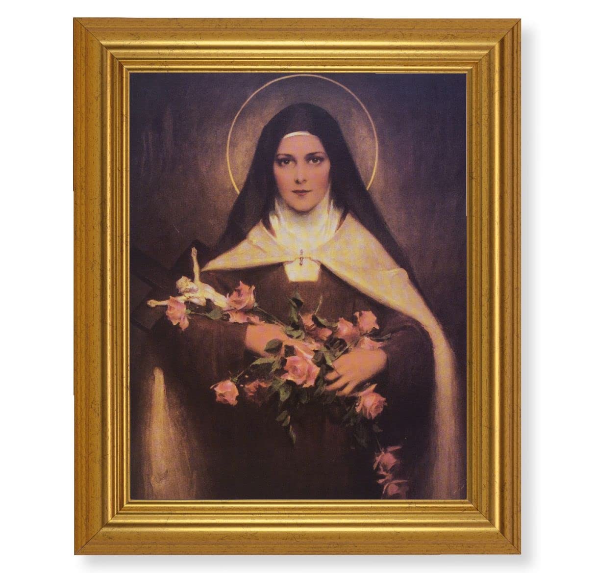 Chambers: St. Therese of Lisieux, 10"x12" Gold-Leaf Finished Classic Frame, Italian Print on Artboard # 27359