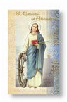 St. Catherine of Alexandria Folding Prayer Card, # 60295