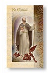 St. William Folding Prayer Card, # 60313