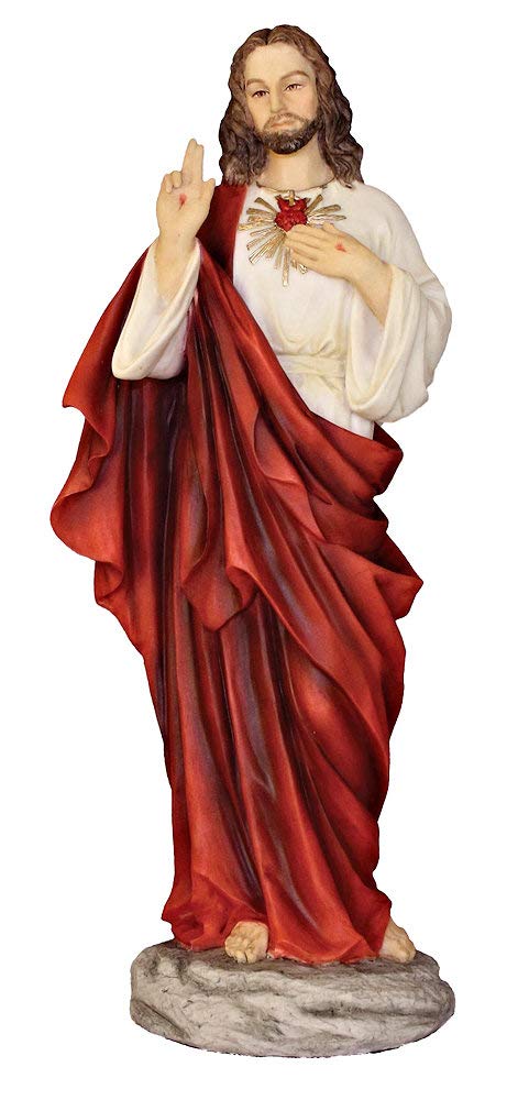 Sacred Heart of Jesus, 10", Full Color Resin, # 7352