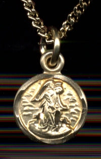 Guardian Angel Medal, 14kt Gold Filled 5/16", Your Choice of Chain # 6215