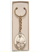 Pope Francis Cross Keychain, Gold Oxide Finish, Oval, # 63623
