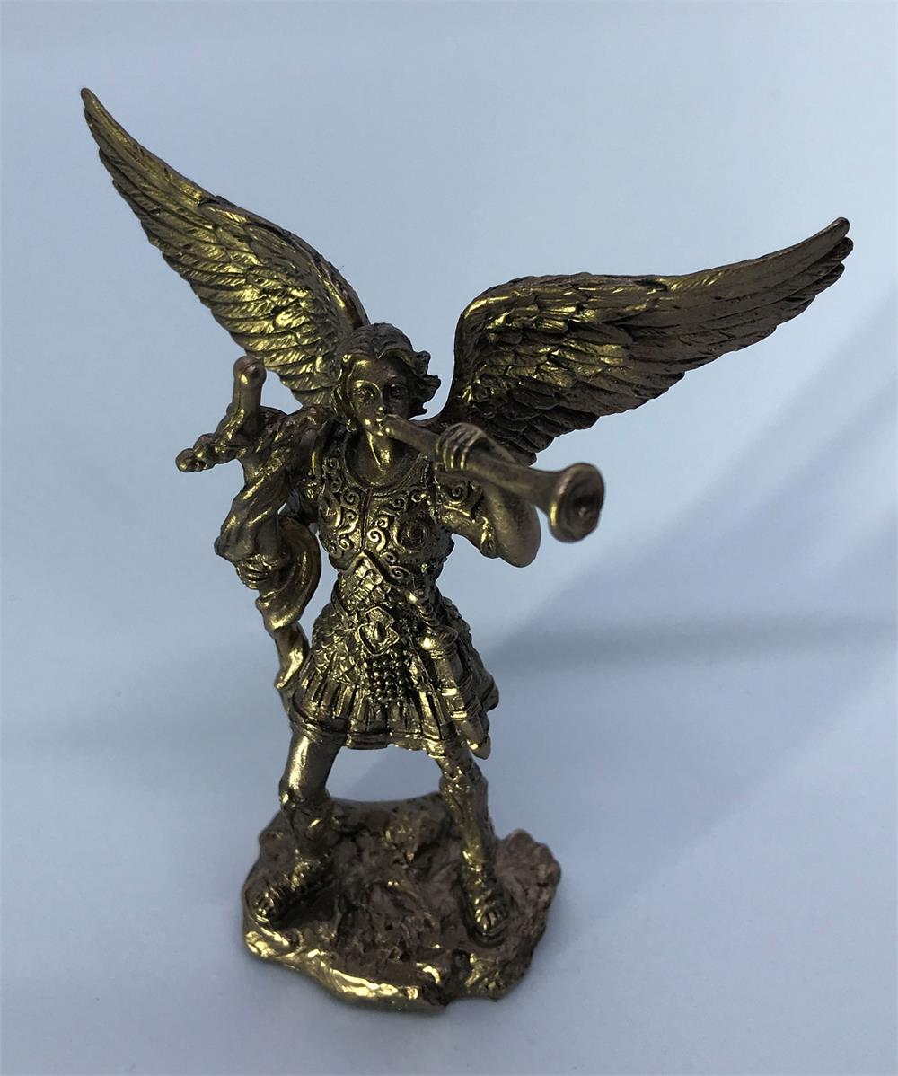 3.5" Archangel Gabriel Statue, Bronzed Resin, 2-Count Value Pack, # 63898