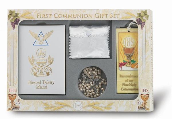 GIRL'S DELUXE FIRST COMMUNION 6 PIECE GIFT SET, # 6393