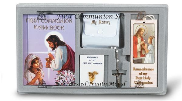 GIRL'S FIRST COMMUNION 6 PIECE GIFT SET, # 6394