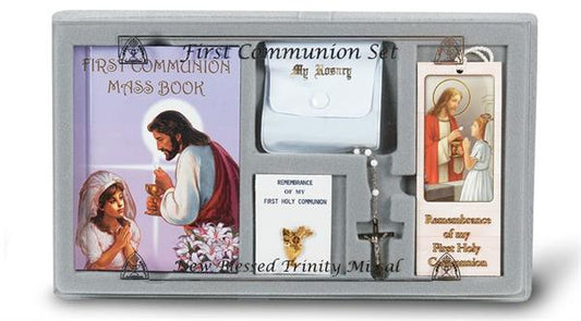 GIRL'S FIRST COMMUNION 6 PIECE GIFT SET, # 6394