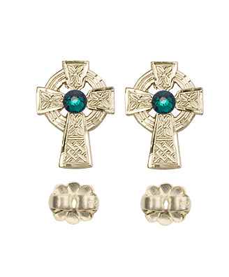 Post Earrings, 1/2" Celtic Cross, 14kt Gold Filled, # 65080