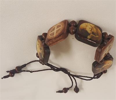 St. Benedict Bracelet, Dark Wood, Adjustable, 15-Count Value Pack, # 65356
