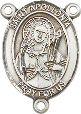 St. Apollonia Rosary Center, Sterling Silver, 3/4", # 66243
