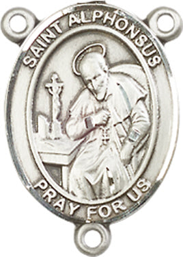 St. Alphonsus Liguori Rosary Center, Sterling Silver, 3/4", # 66251