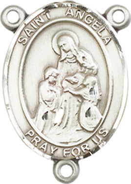 St. Angela Merici Rosary Center, Sterling Silver, 3/4", # 66256
