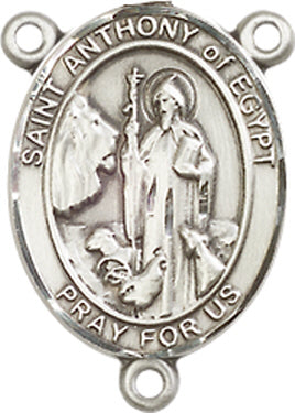 St. Anthony of Egypt Rosary Center, Sterling Silver, 3/4", # 66260