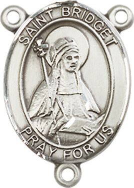 St. Bridget of Sweden Rosary Center, Sterling Silver, 3/4", # 66272