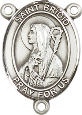 St. Brigid of Ireland Rosary Center, Sterling Silver, 3/4", # 66273
