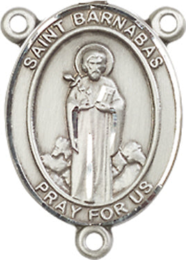 St. Barnabas Rosary Center, Sterling Silver, 3/4", # 66274