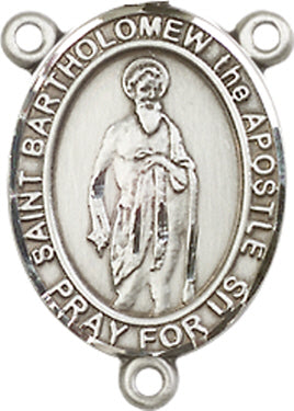 St. Bartholomew the Apostle Rosary Center, Sterling Silver, 3/4", # 66276