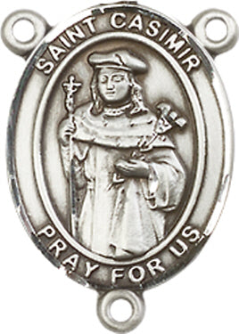 St. Casimir of Poland Rosary Center, Sterling Silver, 3/4", # 66288