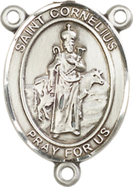 St. Cornelius Rosary Center, Sterling Silver, 3/4", # 66294