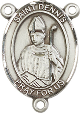 St. Dennis Rosary Center, Sterling Silver, 3/4", # 66301