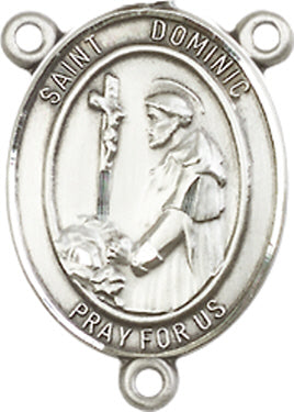 St. Dominic de Guzman Rosary Center, Sterling Silver, 3/4", # 66303