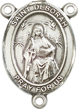 St. Deborah Rosary Center, Sterling Silver, 3/4", # 66306