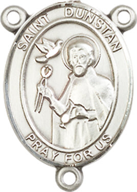 St. Dunstan Rosary Center, Sterling Silver, 3/4", # 66307