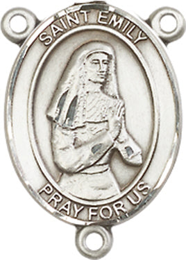 St. Emily de Vialar Rosary Center, Sterling Silver, 3/4", # 66311