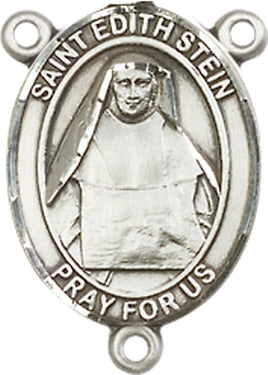 St. Edith Stein Rosary Center, Sterling Silver, 3/4", # 66312