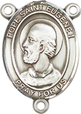 St. Pope Eugene I Rosary Center, Sterling Silver, 3/4", # 66318