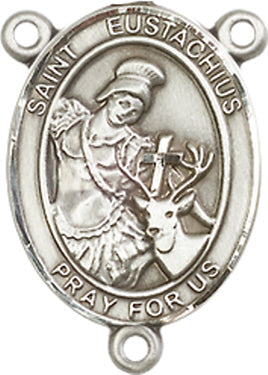 St. Eustachius Rosary Center, Sterling Silver, 3/4", # 66319