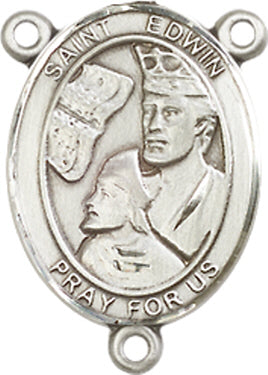 St. Edwin Rosary Center, Sterling Silver, 3/4", # 66320