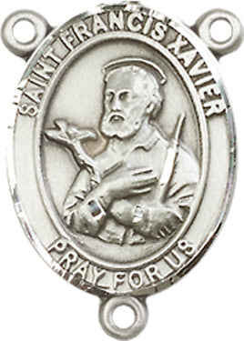 St. Francis Xavier Rosary Center, Sterling Silver, 3/4", # 66325