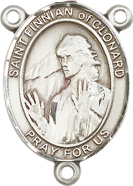 St. Finnian of Clonard Rosary Center, Sterling Silver, 3/4", # 66327