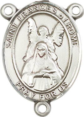 St. Frances of Rome Rosary Center, Sterling Silver, 3/4", # 66330