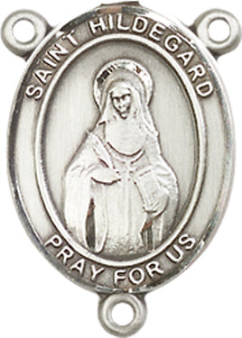 St. Hildegard von Bingen Rosary Center, Sterling Silver, 3/4", # 66347