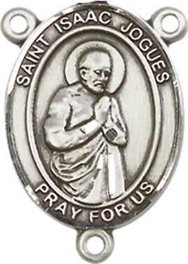 St. Isaac Jogues Rosary Center, Sterling Silver, 3/4", # 66355