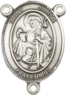 St. James the Greater Rosary Center, Sterling Silver, 3/4", # 66361
