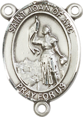 St. Joan of Arc Rosary Center, Sterling Silver, 3/4", # 66364