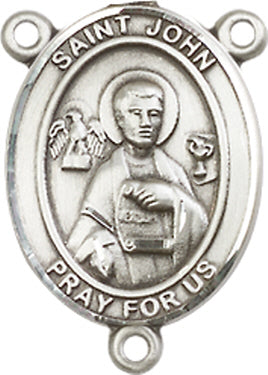 St. John the Apostle Rosary Center, Sterling Silver, 3/4", # 66367