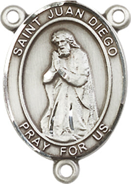 St. Juan Diego Rosary Center, Sterling Silver, 3/4", # 66372
