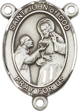 St. John of God Rosary Center, Sterling Silver, 3/4", # 66373