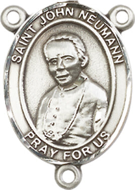 St. John Neumann Rosary Center, Sterling Silver, 3/4", # 66376