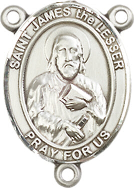 St. James the Lesser Rosary Center, Sterling Silver, 3/4", # 66381