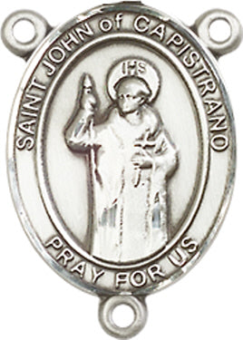 St. John of Capistrano Rosary Center, Sterling Silver, 3/4", # 66386