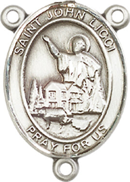 St. John Licci Rosary Center, Sterling Silver, 3/4", # 66389