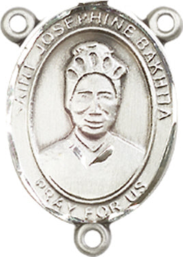 St. Josephine Bakhita Rosary Center, Sterling Silver, 3/4", # 66390