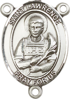 St. Lawrence Rosary Center, Sterling Silver, 3/4", # 66397